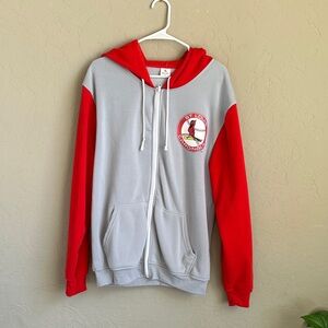 Xl soft zipper front hoodie cardinals baseball